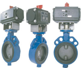 Rubber Seat Butterfly Valve With Actuators