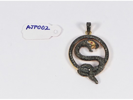 Antique Style Snake Shaped Pendant