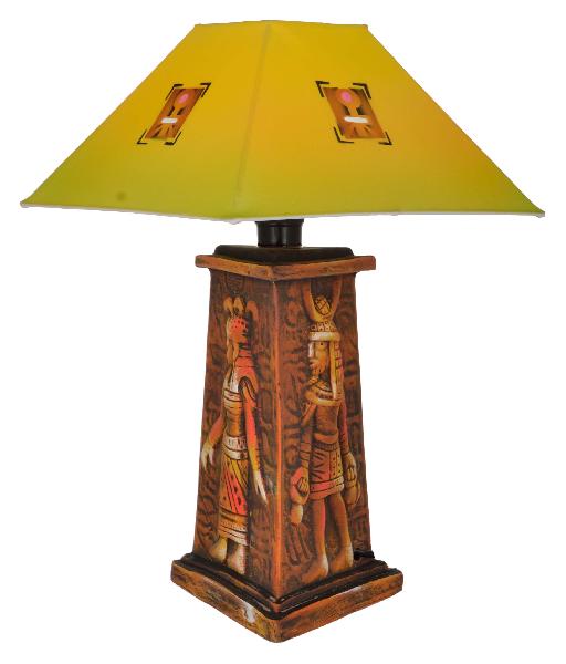 RURALSHADES Terracotta Hand Painted Egyptian Decorative Table Lamp Handicraft