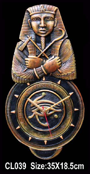 Terracotta Egyptian Mummy Wall Clock