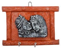 Terracotta Radha Krishna Key Holder
