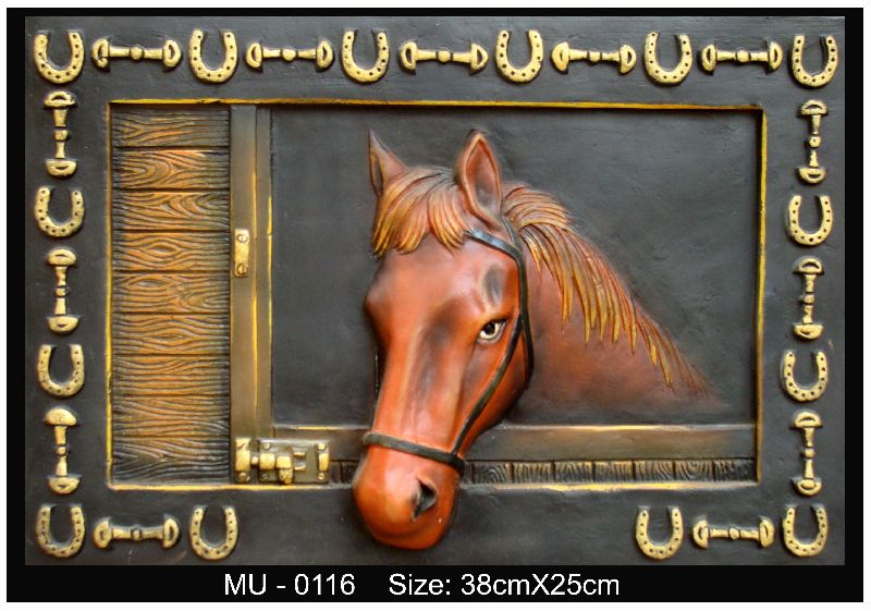Terracotta Sculpted Horse Frame