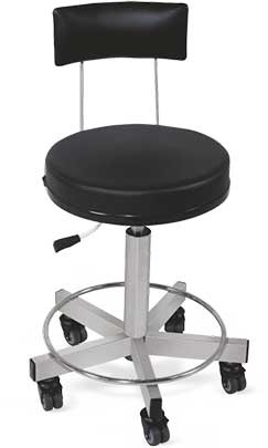 Revolving Stool with Cushioned Seat and Back
