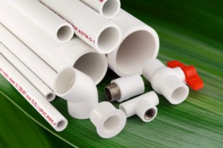 White Plumbing Pipe and Fittings