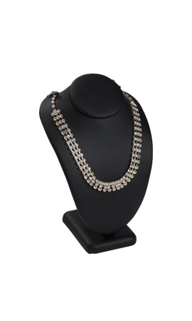 Small Black Leatherette Necklace Display