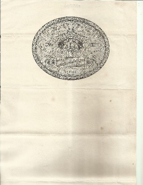 AN ANTIQUE BLANK STAMP PAPER OF EAST INDIA