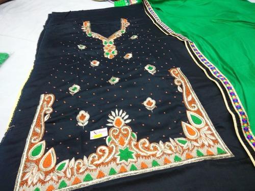 U Cut Embroidered Unstitched Suits