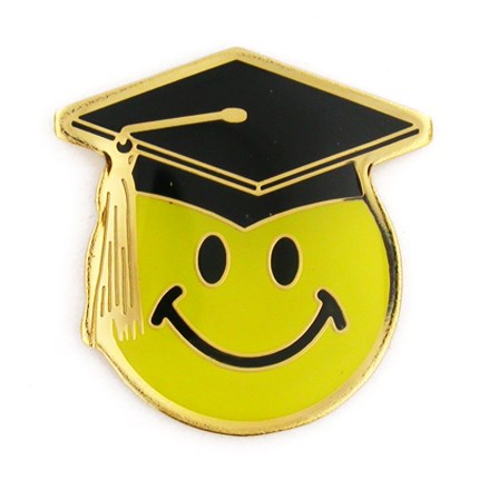 Smile Face Graduation Pin