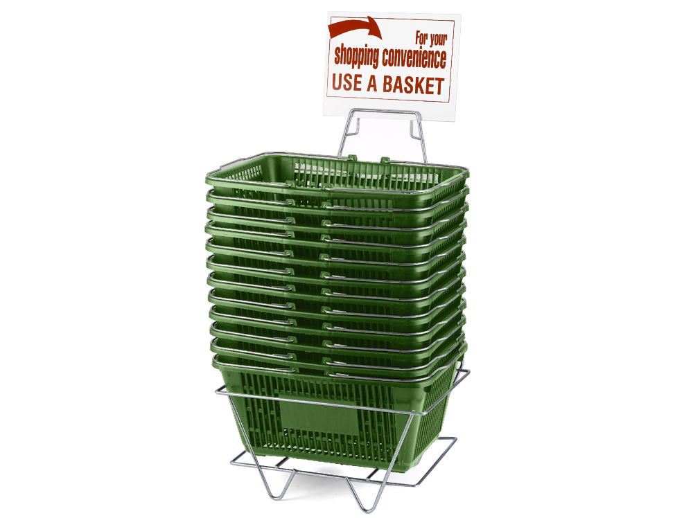 Plastic Regular Green Basket Set