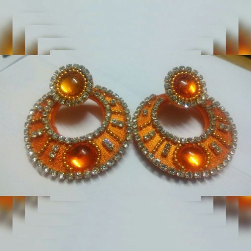 Chida Moti Diamond Jhumka Silk Thread Earring Saubhagyavatiin