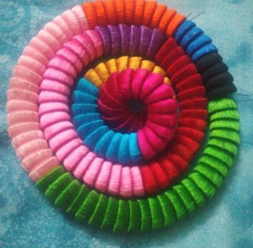 Handmade Silk Thread Wrapped Jhumka Bases, for Jewellery making, Size : 0-15mm, 15-30mm, 30-45mm