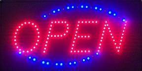 Oval LED Open Sign