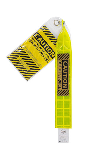 Lime Yellow Caution Tag