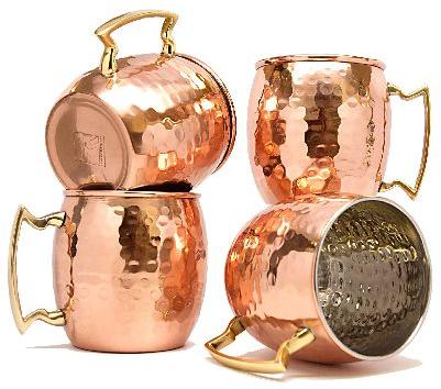 Copper Hammered Mugs