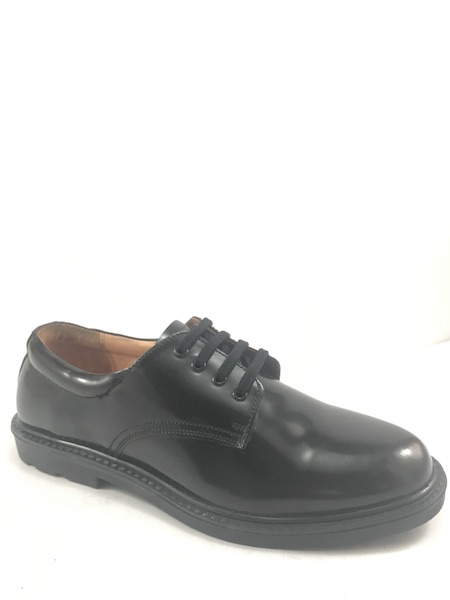 Rubber Sole Derby 4 Uniform Shoes, Lining Material : VAMP lining, cotton fabric, quarter leather lining.