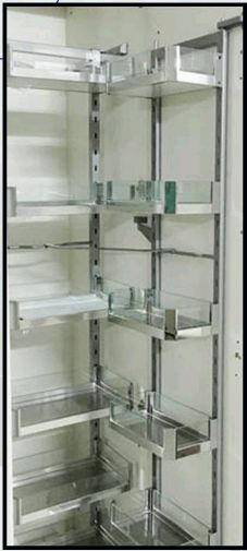 Glass Pantry Pull Out Unit