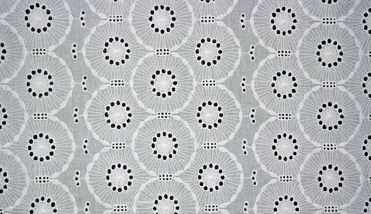Embroidered Cotton and Poly Cotton Fabric