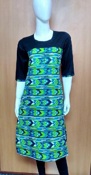 Cotton Green printed kurta, Age Group : 18 to 50