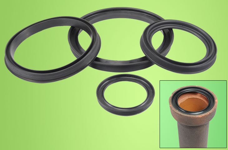 Vitrified clay pipe gasket