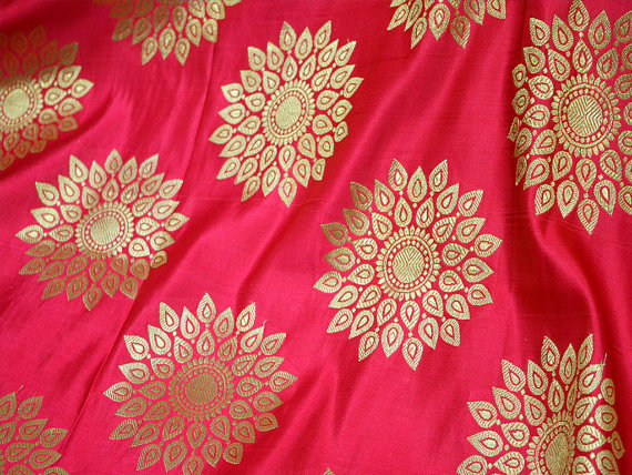 Banarasi Silk Embroidery Fabric, Width : 12-40 Inch, 41-45 Inch, 46-51 Inch, 52-60 Inch