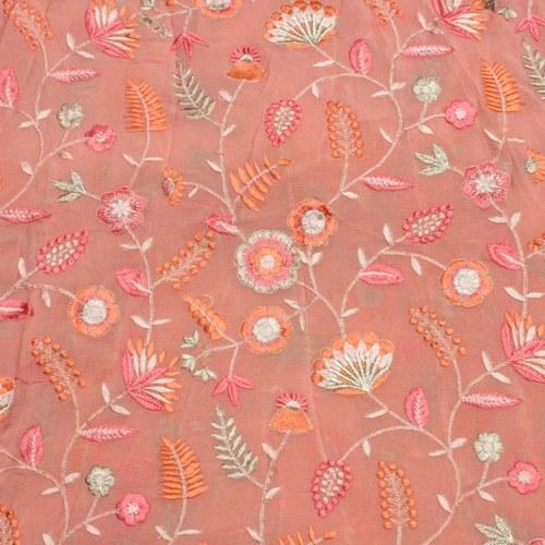Chinon Embroidery Fabric, Width : 44-45, 54 inches