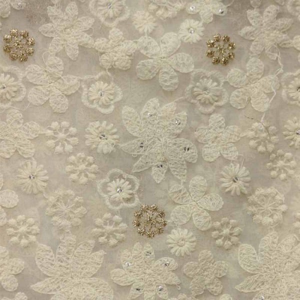 Zari and Sequin Embroidery Fabric