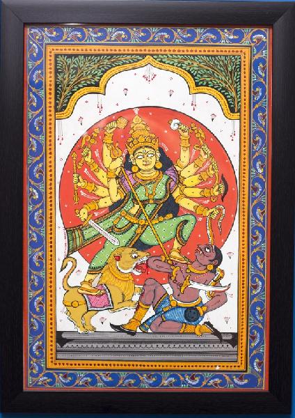 Handpainted Odisha Pattachitra Durga Painting