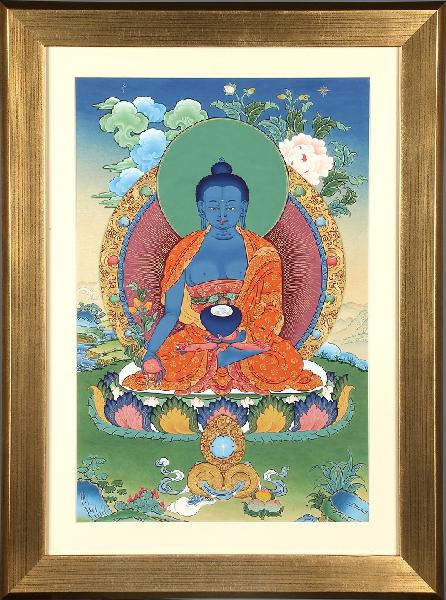Handpainted Thangka Medicine Buddha painting