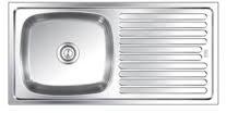 SS KITCHEN SINK SINGLE BOWL WITH DRAIN BOARD