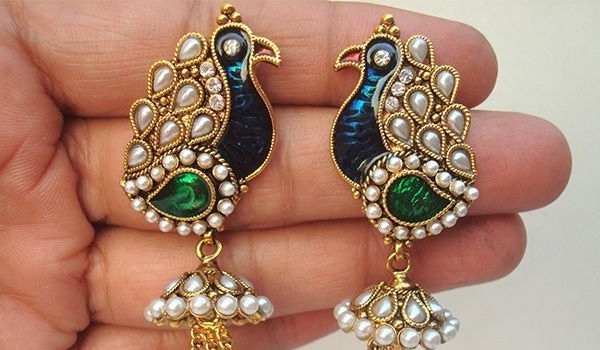 Handmade Earrings  Buy Handmade Earrings Jhumkas Online in India  iTokri  आईटकर