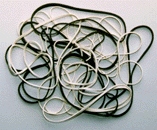 Black conductive rubber bands