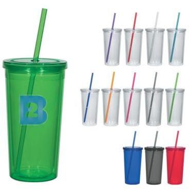 Straw Newport Acrylic Tumbler