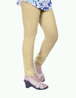 Cotton Lycra Churidar Beige Leggings, Size : M, XL, XXL