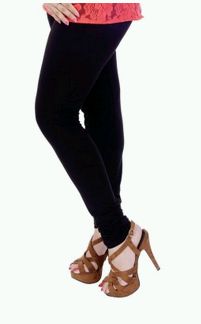 Cotton Lycra Churidar Black Leggings, Size : M, XL, XXL