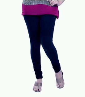 Cotton Lycra Churidar Navy Blue Leggings, Size : M, XL, XXL