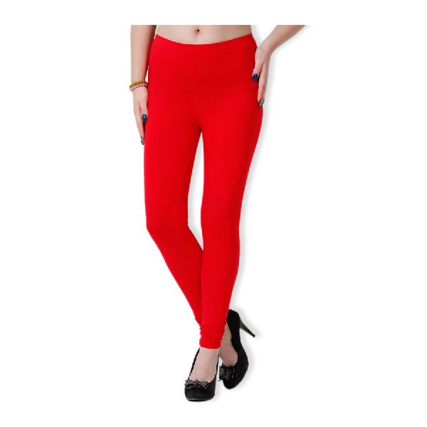 Cotton Lycra Churidar Red Leggings, Size : M, XL, XXL at Best Price in  Kolkata