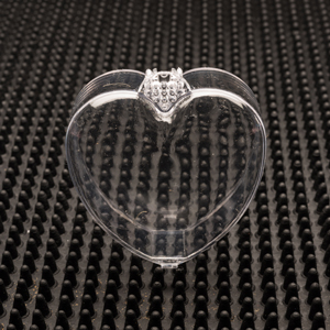 Heart Shaped Clear Plastic Jewelry Boxes