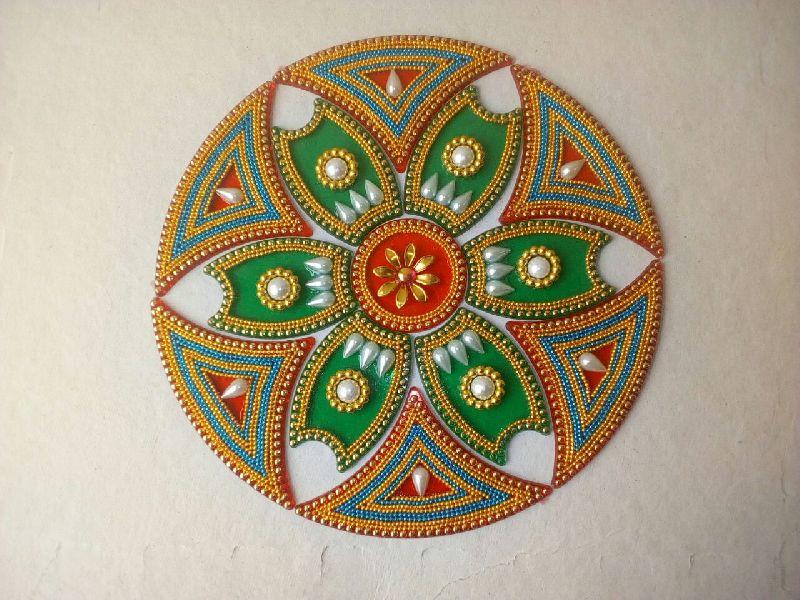 handmade acrylic rangoli