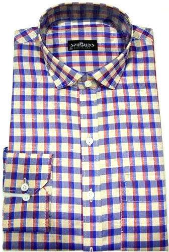 Long Sleeve Pure Cotton mens casual check shirts, Size : XL, Technics ...