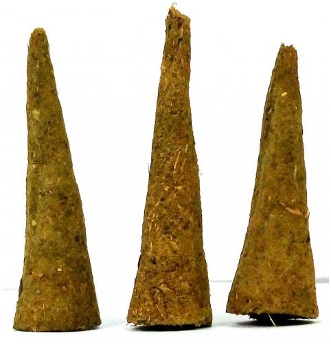 Conical Cow Dung Cone Dhoop, Color : Red, Brown