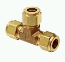 Polished Brass Tee Union, for Structure Pipe, Gas Pipe
