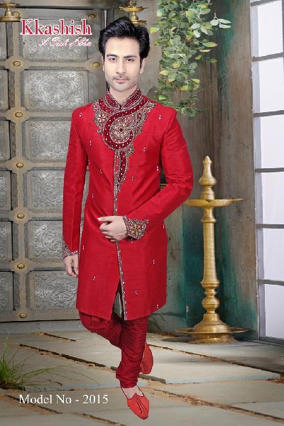 MEN'S DESIGNER INDO WESTERN SHERWANI MODEL NO.2015