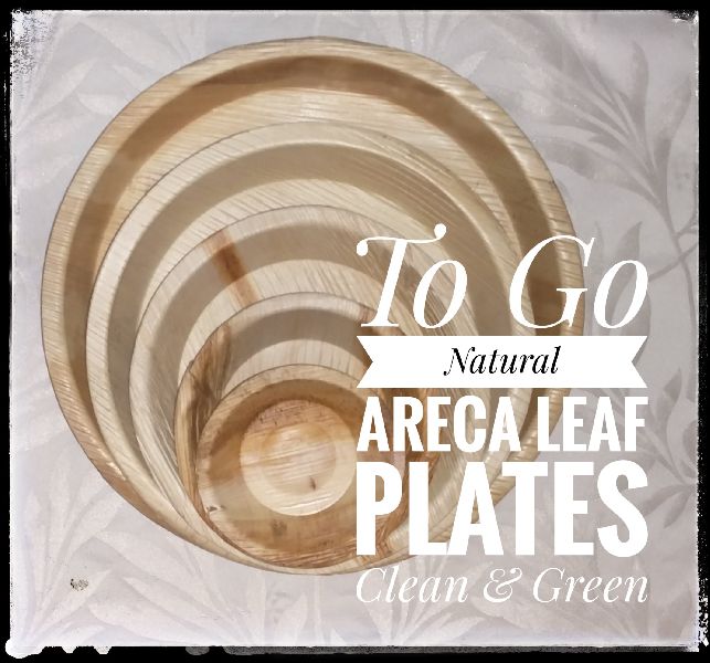  areca leaf plate, Size : 12 Inch
