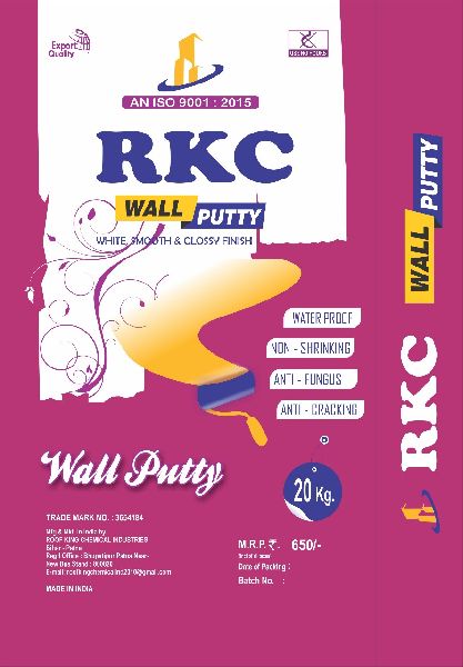 RKC Wall Putty, Packaging Type : Plastic Bucket