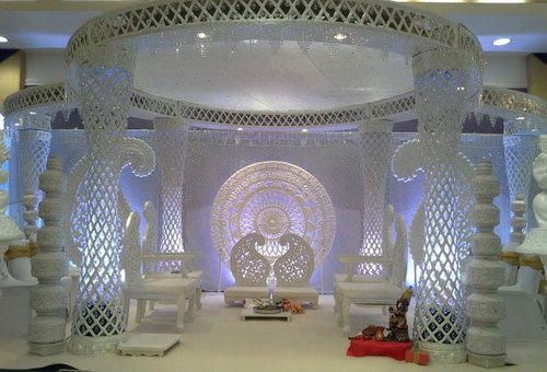 Modern Indian Wedding Fiber Mandap