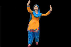 Punjabi Girl Dance FRP Fiber Glass Statue