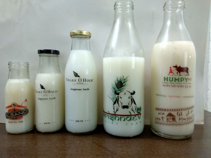 Milk Glass Bottles