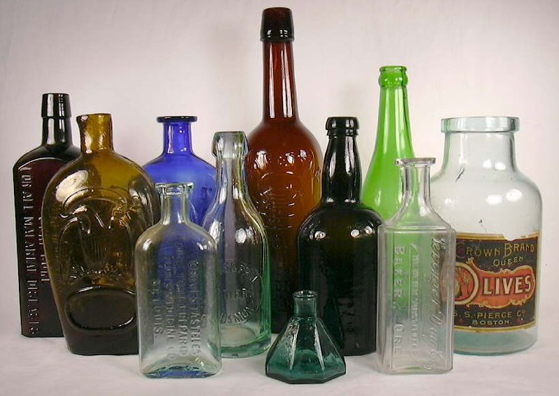 Glass Printed Soda & Liquor Bottles