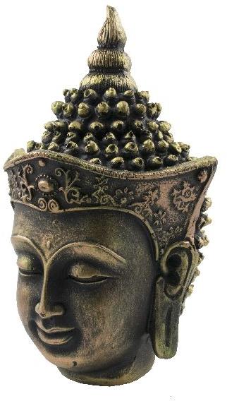 Beautiful Lord Buddha head, Golden black color