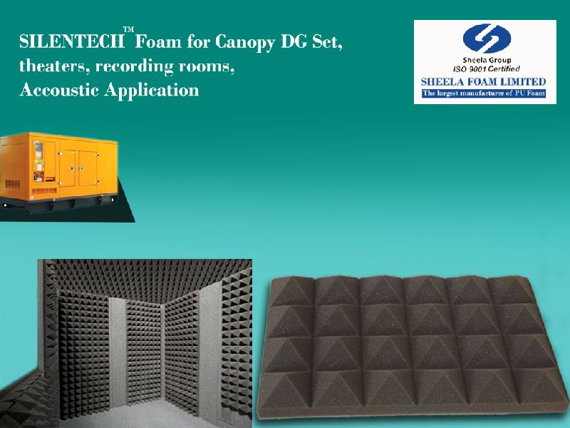 Silentech Foam Sheets and Rolls, for Acoustic Treatments, Sound Proofing, Density : 0-25, 25-50, Max 90